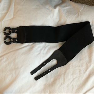 Black elastic corset style belt